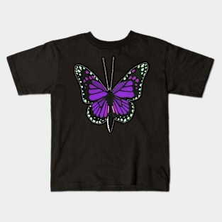 Butterfly 02e, transparent background Kids T-Shirt